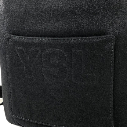 Yves Saint Laurent YSL Reversible Nylon Drawstring Backpack Black Red Vintage Old b37vf8