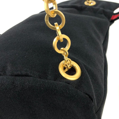 Yves Saint Laurent YSL Reversible Nylon Drawstring Backpack Black Red Vintage Old b37vf8