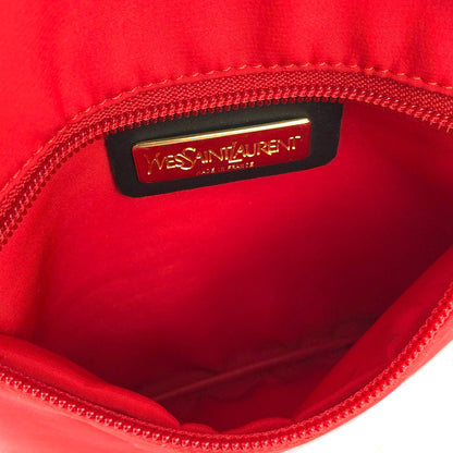 Yves Saint Laurent YSL Reversible Nylon Drawstring Backpack Black Red Vintage Old b37vf8