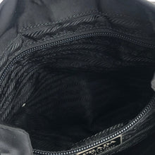Load image into Gallery viewer, PRADA Triangle logo Double pocket Nylon Backpack Black Vintage 7sk78f
