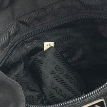 Load image into Gallery viewer, PRADA Triangle logo Double pocket Nylon Backpack Black Vintage 7sk78f
