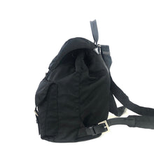 Load image into Gallery viewer, PRADA Triangle logo Double pocket Nylon Backpack Black Vintage 7sk78f

