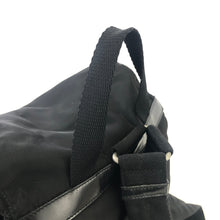Load image into Gallery viewer, PRADA Triangle logo Double pocket Nylon Backpack Black Vintage 7sk78f
