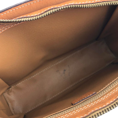 CELINE Macadam Mantel PVC Leather Shoulder Bag Beige Old Celine Vintage butgkf