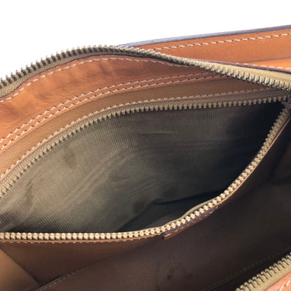 CELINE Macadam Mantel PVC Leather Shoulder Bag Beige Old Celine Vintage butgkf