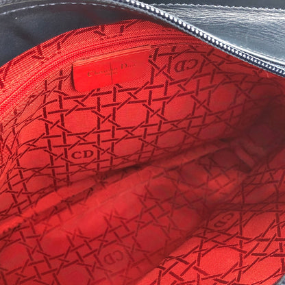 Christian Dior Charm Leather Handbag Navy Vintage Old 6ryite