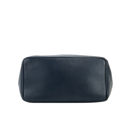 Christian Dior Charm Leather Handbag Navy Vintage Old 6ryite