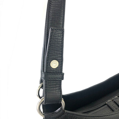 LOEWE Logo Embossed leather Totebag Black Vintage Old 62fd56