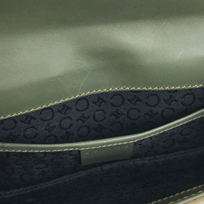 CELINE C Macadam Hobobag Handbag Khaki Vintage Old Celine autfpw