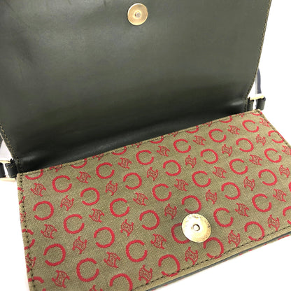 CELINE C Macadam Hobobag Handbag Khaki Vintage Old Celine autfpw