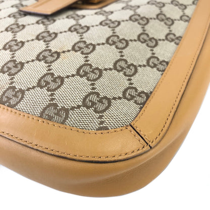 GUCCI GG canvas Shoulder bag Hobo bag Beige Vintage Old 3f6cjb