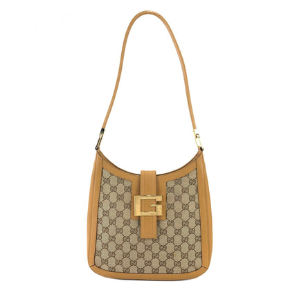 GUCCI GG canvas Shoulder bag Hobo bag Beige Vintage Old 3f6cjb