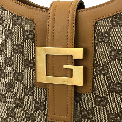 GUCCI GG canvas Shoulder bag Hobo bag Beige Vintage Old 3f6cjb