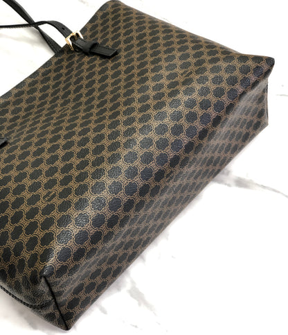 CELINE Macadam PVC Leather Tote bag Black Vintage old celine npen6k