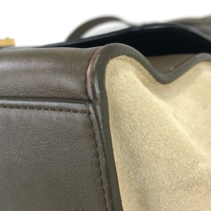 CELINE 2WAY 皮革肩背包 黑卡其色 黑色 舊款 Celine ukbr8v