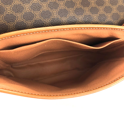 CELINE Macadam  Mantel Crossbody Shoulder bag Brown Vintage Old Celine j48ami