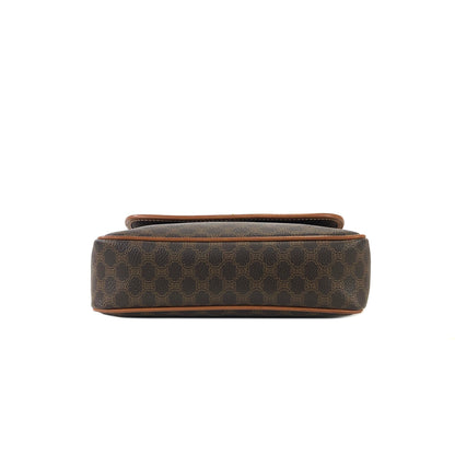 CELINE Macadam  Mantel Crossbody Shoulder bag Brown Vintage Old Celine j48ami
