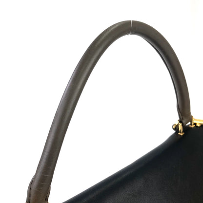 CELINE 2WAY 皮革肩背包 黑卡其色 黑色 舊款 Celine ukbr8v