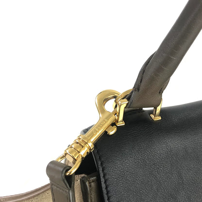 CELINE 2WAY 皮革肩背包 黑卡其色 黑色 舊款 Celine ukbr8v