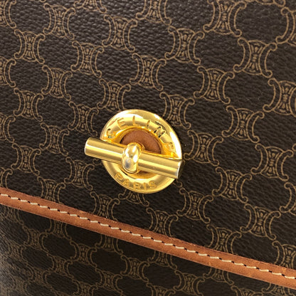 CELINE Macadam  Mantel Crossbody Shoulder bag Brown Vintage Old Celine j48ami
