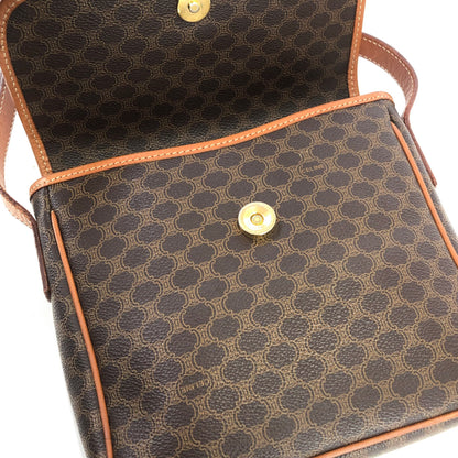 CELINE Macadam  Mantel Crossbody Shoulder bag Brown Vintage Old Celine j48ami