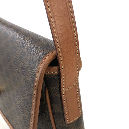 CELINE Macadam  Mantel Crossbody Shoulder bag Brown Vintage Old Celine j48ami