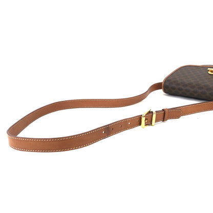 CELINE Macadam  Mantel Crossbody Shoulder bag Brown Vintage Old Celine j48ami