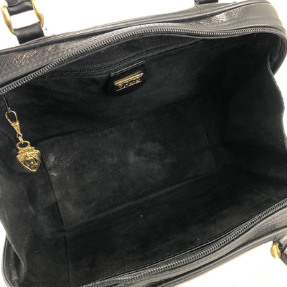 GUCCI GG logo Leather Mini Boston bag Handbag Black Vintage Old gucci khsfhi