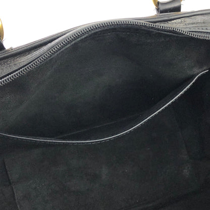 GUCCI GG logo Leather Mini Boston bag Handbag Black Vintage Old gucci khsfhi