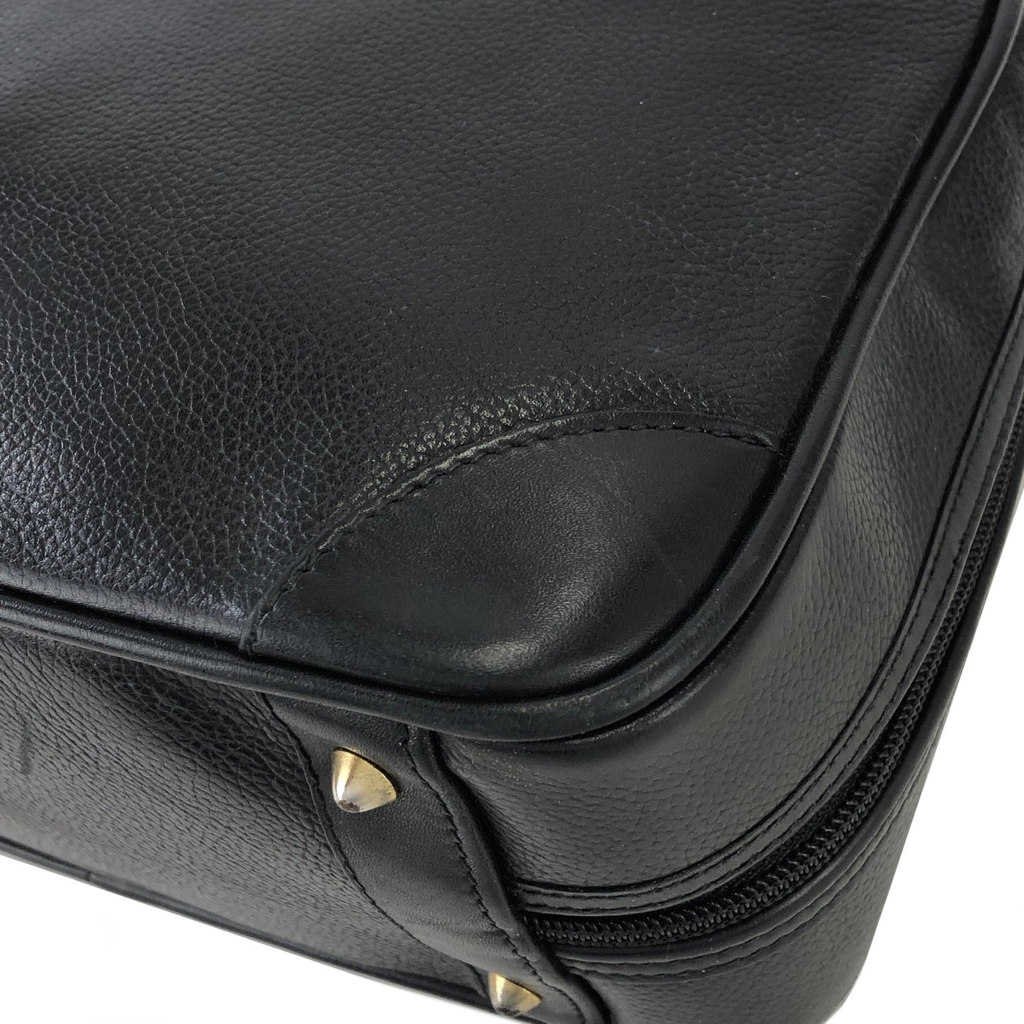 GUCCI GG logo Leather Mini Boston bag Handbag Black Vintage Old gucci khsfhi