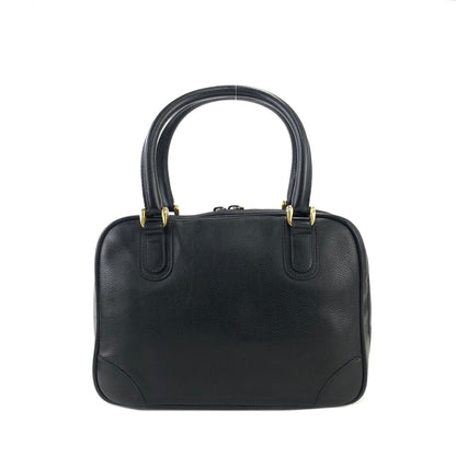 GUCCI GG logo Leather Mini Boston bag Handbag Black Vintage Old gucci khsfhi