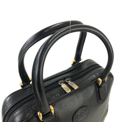 GUCCI GG logo Leather Mini Boston bag Handbag Black Vintage Old gucci khsfhi