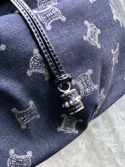 CELINE Bittersweet Blason 圖案單肩包靛藍復古舊款 Celine hwn5iz