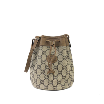 GUCCI GG plus Drawstring Small Shoulder bag Beige Old gucci Vintage vzc572