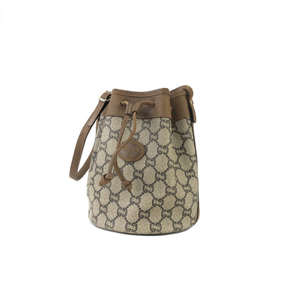 GUCCI GG plus Drawstring Small Shoulder bag Beige Old gucci Vintage vzc572