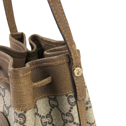GUCCI GG plus Drawstring Small Shoulder bag Beige Old gucci Vintage vzc572