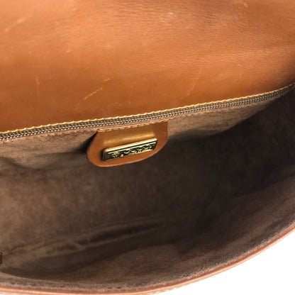 GUCCI Sherry line logo Round Crossbody Shoulder bag Brown Old Gucci vintage a7crwk