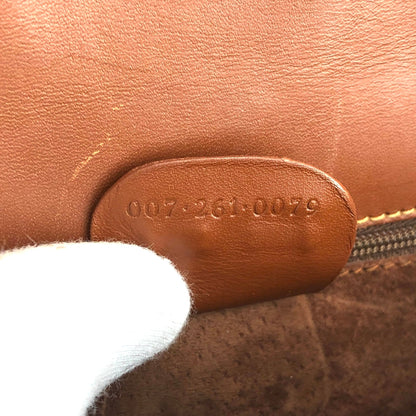 GUCCI Sherry line logo Round Crossbody Shoulder bag Brown Old Gucci vintage a7crwk