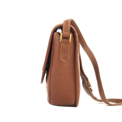 GUCCI Sherry line logo Round Crossbody Shoulder bag Brown Old Gucci vintage a7crwk