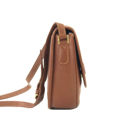 GUCCI Sherry line logo Round Crossbody Shoulder bag Brown Old Gucci vintage a7crwk