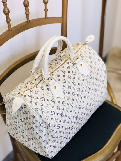 LOUIS VUITTON Mini Run M95500 Speedy 30 Mini Boston Croisette Handbag Ivory Vintage Old 566e8z
