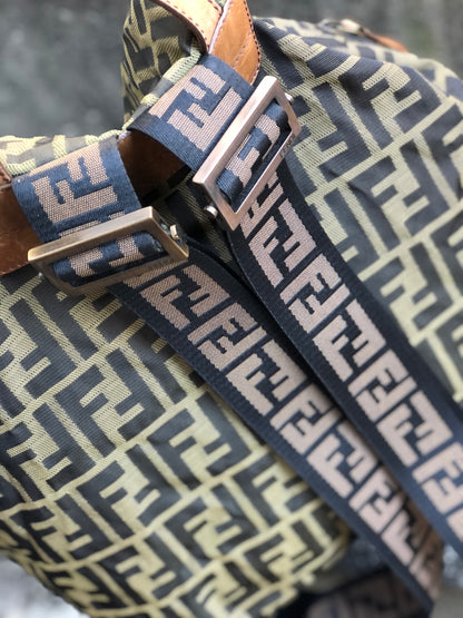 FENDI Zucca Jacquard Backpack Brown Vintage Old ganh2j