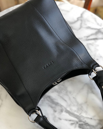 LOEWE Logo Embossed leather Totebag Black Vintage Old 62fd56