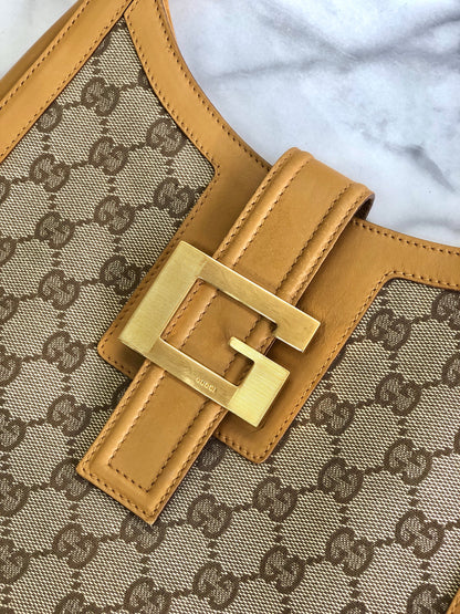 GUCCI GG canvas Shoulder bag Hobo bag Beige Vintage Old 3f6cjb