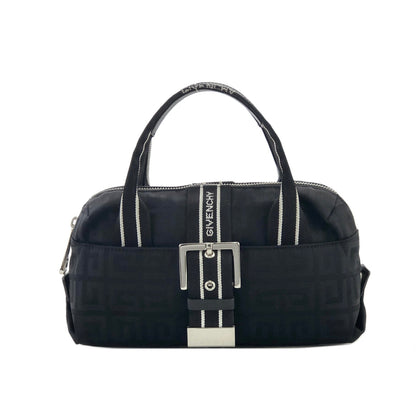 GIVENCHY Logo pattern Nylon Mini Boston bag Handbag Black Vintage Old emzydn