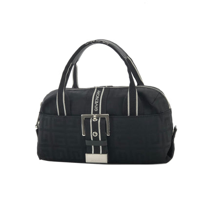 GIVENCHY Logo pattern Nylon Mini Boston bag Handbag Black Vintage Old emzydn