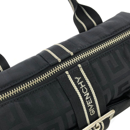 GIVENCHY Logo pattern Nylon Mini Boston bag Handbag Black Vintage Old emzydn