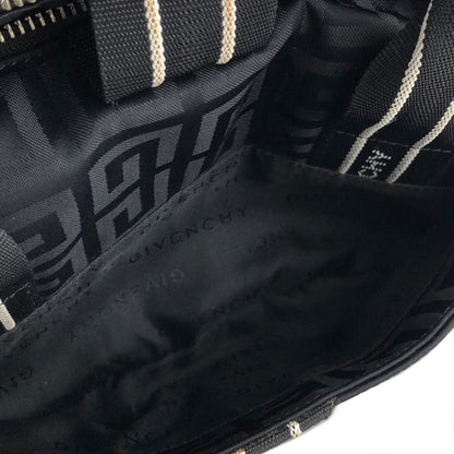 GIVENCHY Logo pattern Nylon Mini Boston bag Handbag Black Vintage Old emzydn