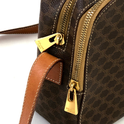 CELINE Macadam Square Crossbody Shoulder bag Brown Vintage Old CELINE 25tn36