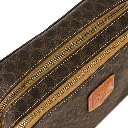 CELINE Macadam Square Crossbody Shoulder bag Brown Vintage Old CELINE 25tn36